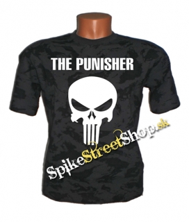 PUNISHER - Logo & Lebka - pánske maskáčové tričko - ruský maskáč