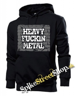 HEAVY FUCKIN METAL - čierna pánska mikina