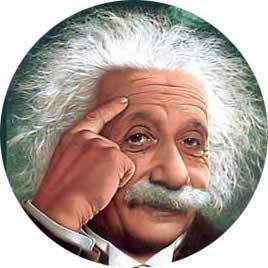 EINSTEIN - farebný portrét - odznak