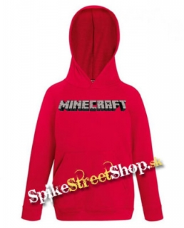 Detská mikina MINECRAFT - Logo - červená