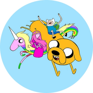 ADVENTURE TIME - Big Friends - okrúhla podložka pod pohár