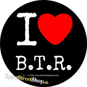 I LOVE BIG TIME RUSH - čierny odznak