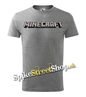 MINECRAFT - Logo - šedé pánske tričko