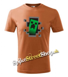 MINECRAFT - Hello, I´m Creeper - oranžové pánske tričko