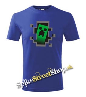 MINECRAFT - Hello, I´m Creeper - kráľovské modré chlapčenské tričko