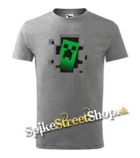 MINECRAFT - Hello, I´m Creeper - tmavošedé chlapčenské tričko