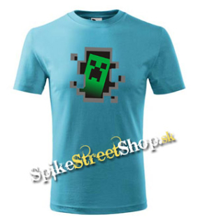 MINECRAFT - Hello, I´m Creeper - tyrkysové chlapčenské tričko