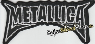 METALLICA - White Logo on Black 2 - nažehlovacia nášivka