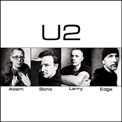 U2 - Band - štvorcová podložka pod pohár