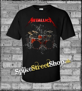 METALLICA - Lars Drum Kit - čierne pánske tričko