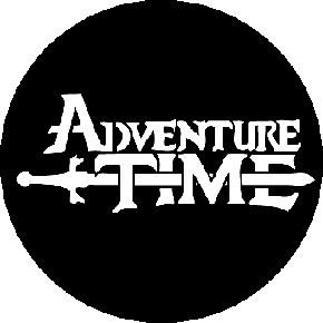 ADVENTURE TIME - Logo - okrúhla podložka pod pohár