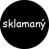 SKLAMANÝ - okrúhla podložka pod pohár