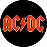 AC/DC - Červenožlté Logo - okrúhla podložka pod pohár