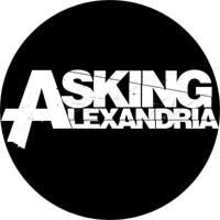 ASKING ALEXANDRIA - Biele Logo - okrúhla podložka pod pohár