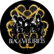 BLACK VEIL BRIDES - Yellow Logo And Band - okrúhla podložka pod pohár