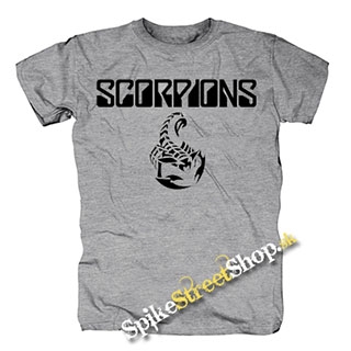 SCORPIONS - Logo - sivé pánske tričko