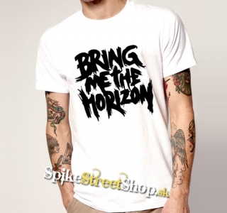 BRING ME THE HORIZON - Black Painted Logo - biele pánske tričko