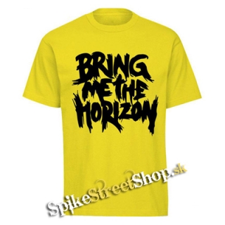 BRING ME THE HORIZON - Painted Logo - žlté pánske tričko