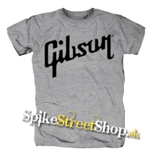 GIBSON - Logo - sivé pánske tričko
