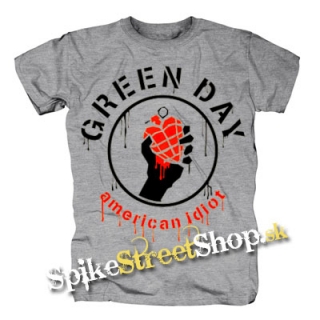 GREEN DAY - Bloody American Idiot - sivé pánske tričko