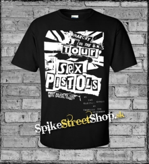 SEX PISTOLS - Anarchy in The U.K. Tour - čierne pánske tričko