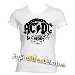 AC/DC - Rock Or Bust - biele dámske tričko