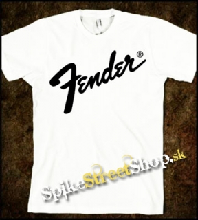 FENDER - Logo - biele pánske tričko