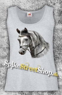 HORSE GREY - Ladies Vest Top