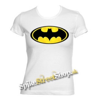 BATMAN - Yellow Logo - biele dámske tričko