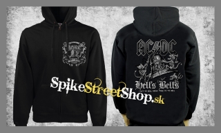 AC/DC - Hells Bells - čierna pánska mikina na zips