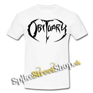 OBITUARY - Logo - biele pánske tričko