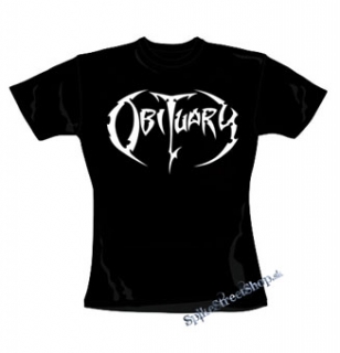 OBITUARY - Logo - čierne dámske tričko