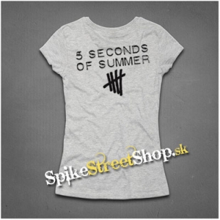 5 SECONDS OF SUMMER - Logo - šedé dámske tričko