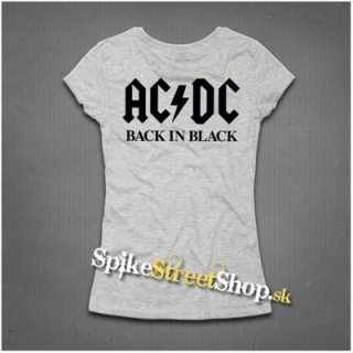 AC/DC - Back In Black - šedé dámske tričko