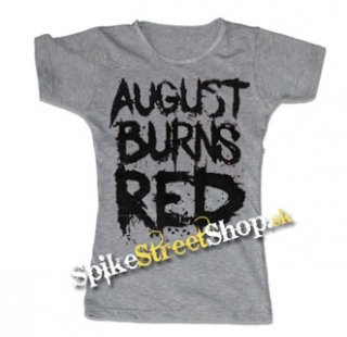 AUGUST BURNS RED - Logo - šedé dámske tričko