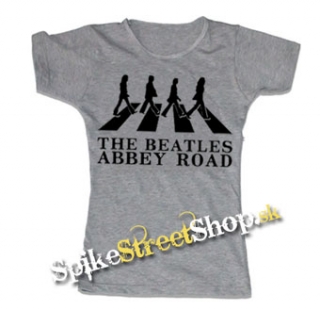 BEATLES - Abbey Road Silhouette - šedé dámske tričko