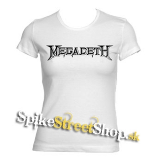 MEGADETH - Logo - biele dámske tričko
