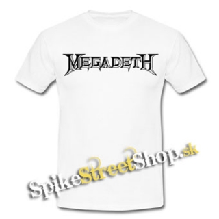 MEGADETH - Logo - biele pánske tričko