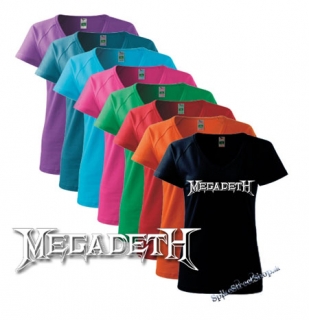 MEGADETH - Logo - farebné dámske tričko