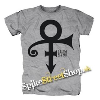 PRINCE - Signature - sivé pánske tričko