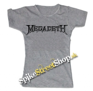 MEGADETH - Logo - šedé dámske tričko