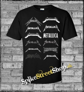 METALLICA - Logos - čierne pánske tričko