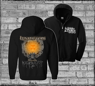 LUNATIC GODS - Kupalo - čierna pánska mikina na zips