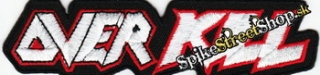 OVERKILL - Red White Logo - nažehlovacia nášivka