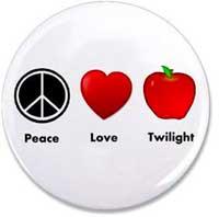 PEACE - LOVE - TWILIGHT - odznak