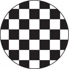 SKA ŠACHOVNICA - čiernobiela - odznak