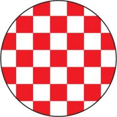 SKA ŠACHOVNICA - červenobiela - odznak