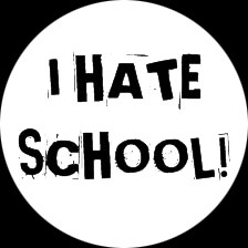 I HATE SCHOOL - Motive 2 - okrúhla podložka pod pohár