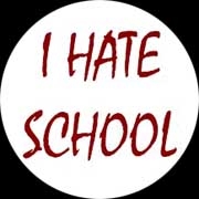 I HATE SCHOOL - Motive 3 - okrúhla podložka pod pohár