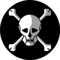 PIRATE SKULL - Motive 4 - okrúhla podložka pod pohár